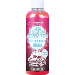 Car Wash Soap High Foaming Car Wash Shampoo Ultra Glossy Shine Concentrated Cleaning Wax Safely Lifting Dirt, Grime and Residues for Cars, Trucks, Motorcycles, RVs, SUVs 3.4oz/100ML