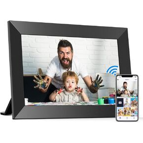 BIGASUO 10.1 Inch WiFi Digital Picture Frame, IPS HD Touch Screen Cloud Smart Photo Frames with Built-in 32GB Memory, Wall Mountable, Auto-Rotate, Share Photos Instantly from Anywhere