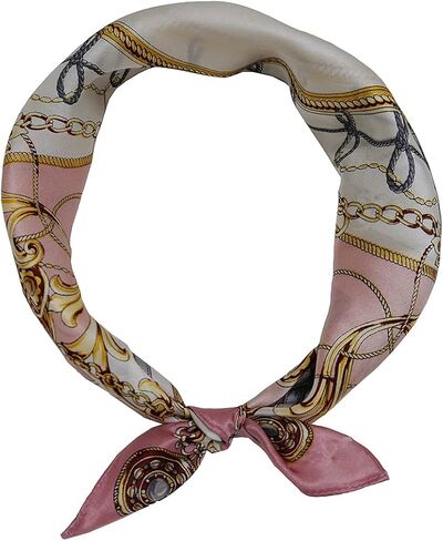 وشاح حريري التوت النقي 100% مقاس 21 بوصة × 21 بوصة أوشحة رأس خفيفة الوزن للنساء والرجال أوشحة مطبوعة مربعة صغيرة in Kuwait