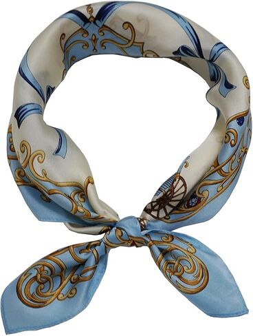 وشاح حريري التوت النقي 100% مقاس 21 بوصة × 21 بوصة أوشحة رأس خفيفة الوزن للنساء والرجال أوشحة مطبوعة مربعة صغيرة in Kuwait