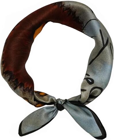 وشاح حريري التوت النقي 100% مقاس 21 بوصة × 21 بوصة أوشحة رأس خفيفة الوزن للنساء والرجال أوشحة مطبوعة مربعة صغيرة in Kuwait