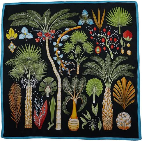 وشاح حريري التوت النقي 100% مقاس 21 بوصة × 21 بوصة أوشحة رأس خفيفة الوزن للنساء والرجال أوشحة مطبوعة مربعة صغيرة in Kuwait