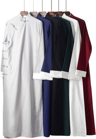 Kungfu Tai Chi Chinese Traditional Cheongsam Suit Mandarin Martial Arts Uniforms Long Shirt Pants Set in Saudi Arabia