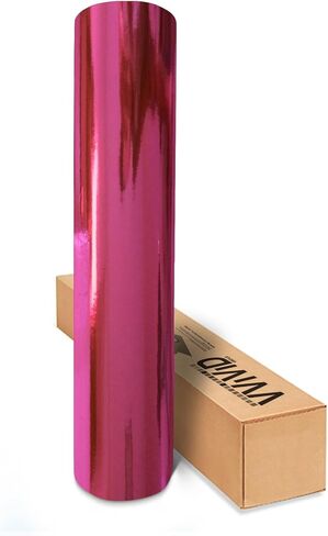 VViViD® Gloss Chrome Pink Vinyl Wrap Adhesive Film Sheet Roll Air Release DIY Decal Sheet (3ft x 5ft) in Saudi Arabia