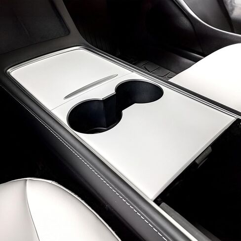 Tesla Model 3 / Model Y Center Console Wrap - Matte White (Gen 1.0) in Saudi Arabia