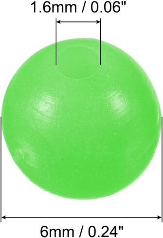 PATIKIL Glow Fishing Beads, Soft Plastic Round Rubber Luminous Fishing Bait Eggs Rig Bead Tackle Lure Accessories with Storage Box in Saudi Arabia