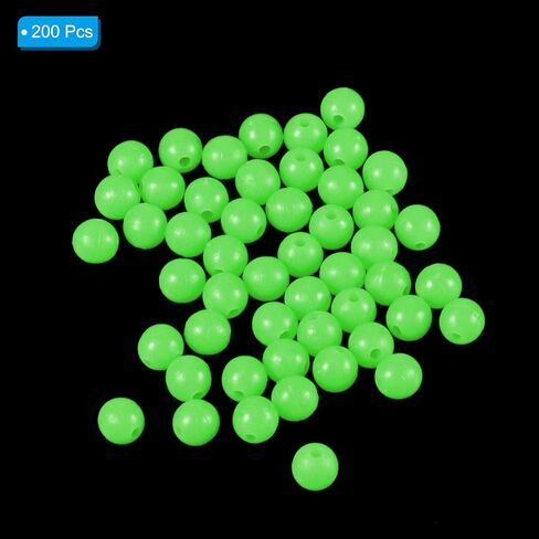 PATIKIL Glow Fishing Beads, Soft Plastic Round Rubber Luminous Fishing Bait Eggs Rig Bead Tackle Lure Accessories with Storage Box in Saudi Arabia