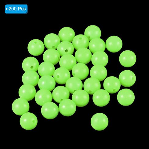 PATIKIL Glow Fishing Beads, Soft Plastic Round Rubber Luminous Fishing Bait Eggs Rig Bead Tackle Lure Accessories with Storage Box in Saudi Arabia
