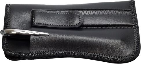 Calabria S403 Medium Metal Pocket Clip Soft Slip-in Eyeglass Case w/Pen Pencil Holder Men Women Sun Glasses Carrying Pouch in Saudi Arabia