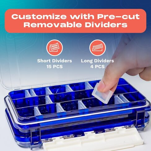 مجموعة ملحقات الصيد HOOK-EZE، صندوق معالجة مزدوج الجانب مقاوم للماء مع أدوات متضمنة، أداة ربط عقدة الصيد، طُعم، خطافات، حلقات دوارة، غسالات وزن، معدات ومعدات صيد سمك السلمون المرقط in Kuwait