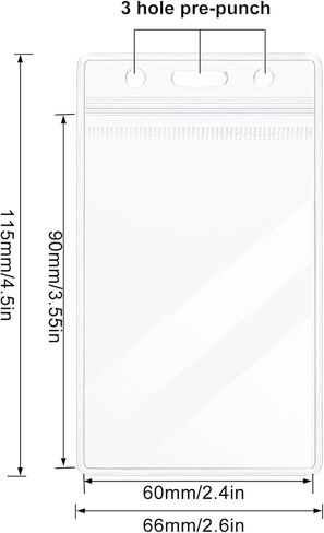 60 عبوة من حامل شارة الهوية الأفقي مع مشبك شارة معدني، حامل بطاقات الاسم مع مشبك شارة الهوية، حامل شارة اسم الهوية البلاستيكي الشفاف أفقي مع مشابك شارة in Kuwait