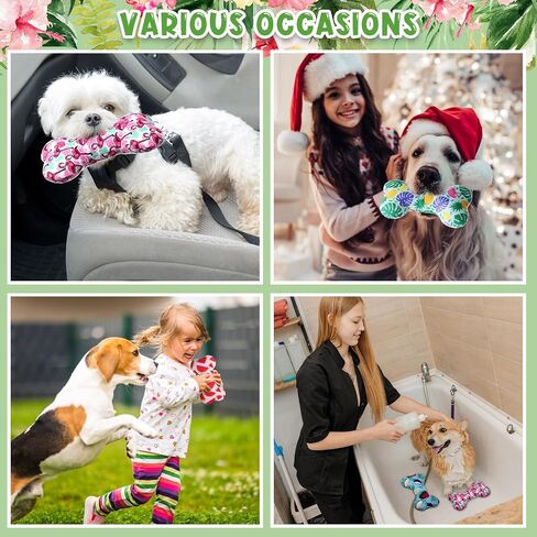 12 Pack Dog Squeaky Bone Toys Plush 4th of July Funny Dog Toy Pets Dog Birthday Toys Supplies Cute Bone Shape Stuffed Chew Toys for Puppy Small Medium Large Dogs Squeak Chew Toss Fetch Play in Saudi Arabia