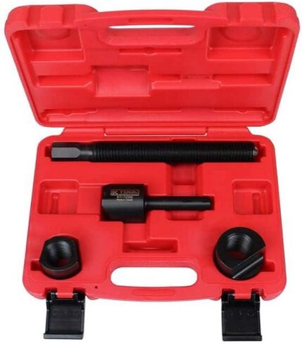 مجموعة فاصل محور العجلة المزدوجة 70385 من K Tool International للكراجات ومحلات الإصلاح والأعمال اليدوية، قطعة واحدة دافعة، 1-1/8 بوصة عمق × 11 خيط، جسم مزخرف، شاحنة ثقيلة/خفيفة، حافلة، شاحنة صغيرة، أو مقطورة in Saudi Arabia