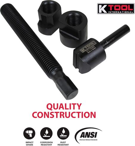 مجموعة فاصل محور العجلة المزدوجة 70385 من K Tool International للكراجات ومحلات الإصلاح والأعمال اليدوية، قطعة واحدة دافعة، 1-1/8 بوصة عمق × 11 خيط، جسم مزخرف، شاحنة ثقيلة/خفيفة، حافلة، شاحنة صغيرة، أو مقطورة in Saudi Arabia