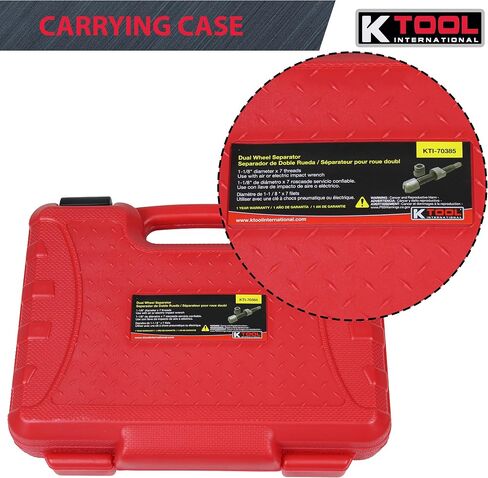 مجموعة فاصل محور العجلة المزدوجة 70385 من K Tool International للكراجات ومحلات الإصلاح والأعمال اليدوية، قطعة واحدة دافعة، 1-1/8 بوصة عمق × 11 خيط، جسم مزخرف، شاحنة ثقيلة/خفيفة، حافلة، شاحنة صغيرة، أو مقطورة in Saudi Arabia