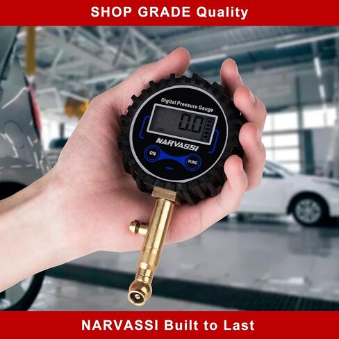 Digital Tire Pressure Gauge for Cars (0-250 PSI) - Electronic Tire Pressure Gauge Digital for Car, SUV, Truck & Motorcycle - Heavy-Duty Air Pressure Gauge, Tire Valve caps in Saudi Arabia