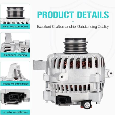 Alternator Fit for Ford Expedition 4.6L 5.4L 2003 2004, Navigator 5.4L 2003 2004, 3L74-10300-AA, 3L74-10300-BA, 3L74-10300-BB, 3L74-10346-AA in Saudi Arabia