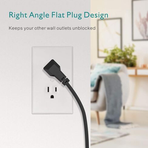Power Strip Surge Protector with 9 Outlet 3 USB Ports, Fireproof Desktop Charging Station with Flat Plug Wall Mount 5 ft Long Extension Cords for Home and Office, Black in Saudi Arabia