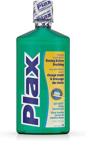 Plax Advanced Formula Anti-Plaque Dental Rinse-Soft Mint-24 oz (Pack of 5) by Plax in Saudi Arabia