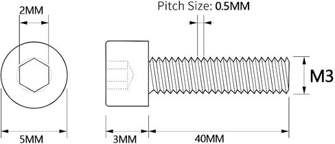 NGe M3 X30MM Stainless Steel Socket Head Cap Screw, Allen Socket Drive,Full Thread,Machine Thread for Full Thread, Shiny Surface, Machine Thread(M3x30MM,50Pcs,Silver) in Saudi Arabia