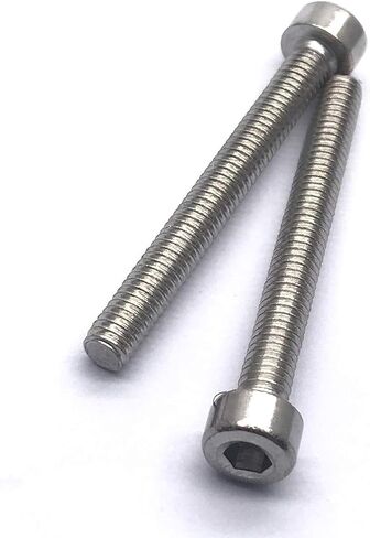 NGe M3 X30MM Stainless Steel Socket Head Cap Screw, Allen Socket Drive,Full Thread,Machine Thread for Full Thread, Shiny Surface, Machine Thread(M3x30MM,50Pcs,Silver) in Saudi Arabia
