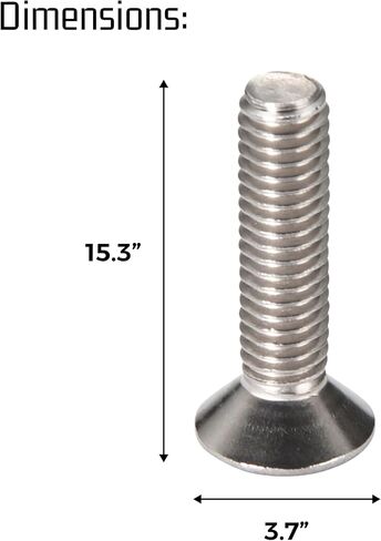 مسمار برأس غاطس بمقبس مسدس بقطارة DIN 7991 - A2 من الفولاذ المقاوم للصدأ - نقل عزم دوران عالٍ، لمسة نهائية من الفولاذ الطبيعي - خيط M6 × طول 25 مم - مجموعة من 50 قطعة in Kuwait