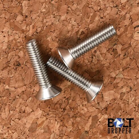 مسمار برأس غاطس بمقبس مسدس بقطارة DIN 7991 - A2 من الفولاذ المقاوم للصدأ - نقل عزم دوران عالٍ، لمسة نهائية من الفولاذ الطبيعي - خيط M6 × طول 25 مم - مجموعة من 50 قطعة in Kuwait