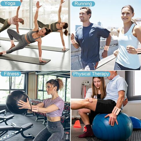 Ankle & Wrist Weights for Women Kids Men - Adjustable Silicone Ankle Weights Set of 2 (1Lb Each), Wearable Arm & Leg Workout Weights Set for Yoga Dance Pilates Cardio Aerobics Walking in Saudi Arabia