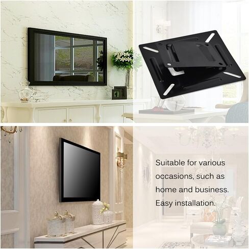 Monitor Bracket,Wall-Mounted Stand Monitor Bracket Holder Save Space and of Visual Effects for 12-24 Inch LCD LED TV PC Screen(Black) in Saudi Arabia