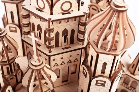 نموذج معماري لغز ثلاثي الأبعاد، لغز من الخشب الفاخر، لعبة مكعبات معمارية مشهورة عالميًا، مجموعات نماذج بناء الكنيسة، لعمر 15 عامًا فما فوق، مجموعات ديكورات المنزل للبالغين، تحدي للبالغين (569 قطعة) in Kuwait
