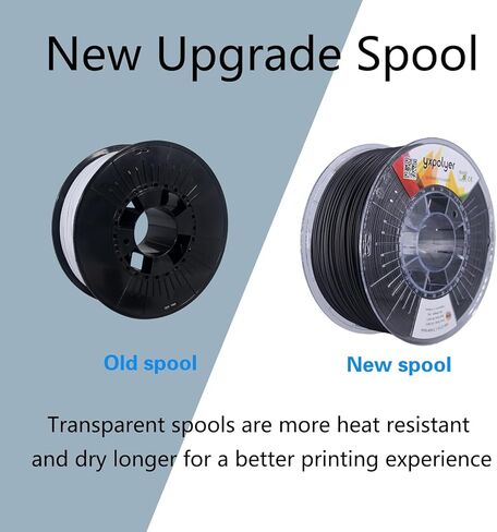 YXPOLYER ألياف الكربون ABS، خيوط ألياف الكربون ABS 1.75، خيوط ألياف الكربون ABS، خيوط طابعة ثلاثية الأبعاد هندسية ABS، بكرة 1 كجم، أسود in Kuwait