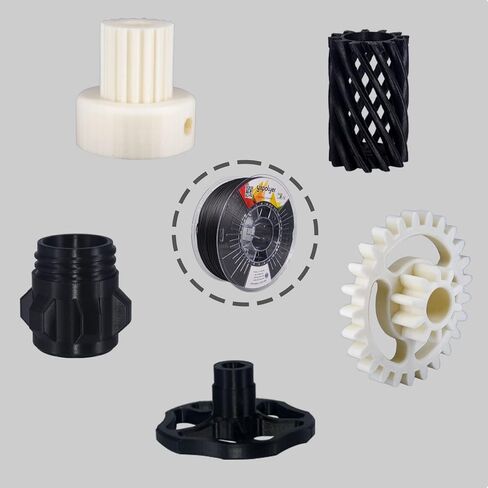 YXPOLYER ألياف الكربون ABS، خيوط ألياف الكربون ABS 1.75، خيوط ألياف الكربون ABS، خيوط طابعة ثلاثية الأبعاد هندسية ABS، بكرة 1 كجم، أسود in Kuwait