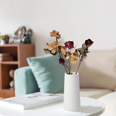 مزهرية سيراميك سوداء، مزهرية زهور، مزهرية سيراميك للزهور، مزهرية لغرفة الطعام، غرفة النوم، غرفة القراءة، ديكور المكتب - 2.7 بوصة طول × 1.8 بوصة عرض × 8.6 بوصة ارتفاع in Kuwait