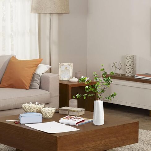 مزهرية سيراميك سوداء، مزهرية زهور، مزهرية سيراميك للزهور، مزهرية لغرفة الطعام، غرفة النوم، غرفة القراءة، ديكور المكتب - 2.7 بوصة طول × 1.8 بوصة عرض × 8.6 بوصة ارتفاع in Kuwait