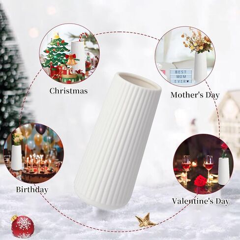 مزهرية سيراميك سوداء، مزهرية زهور، مزهرية سيراميك للزهور، مزهرية لغرفة الطعام، غرفة النوم، غرفة القراءة، ديكور المكتب - 2.7 بوصة طول × 1.8 بوصة عرض × 8.6 بوصة ارتفاع in Kuwait