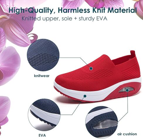 Women's Orthopedic Walking Sneakers, Breathable Mesh Platform Air Cushion Shoes for Nursing, Casual and Walk a dog in Saudi Arabia