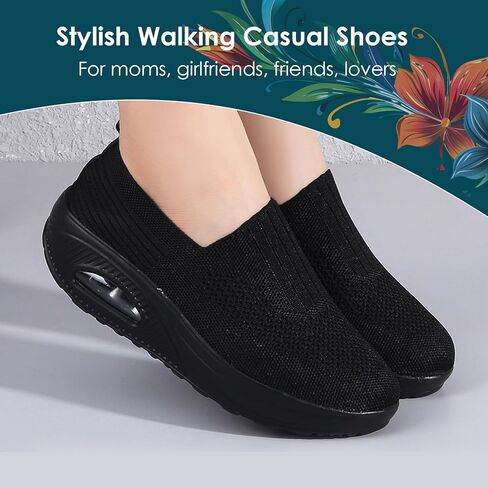 Women's Orthopedic Walking Sneakers, Breathable Mesh Platform Air Cushion Shoes for Nursing, Casual and Walk a dog in Saudi Arabia