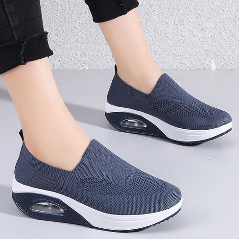 Women's Orthopedic Walking Sneakers, Breathable Mesh Platform Air Cushion Shoes for Nursing, Casual and Walk a dog in Saudi Arabia