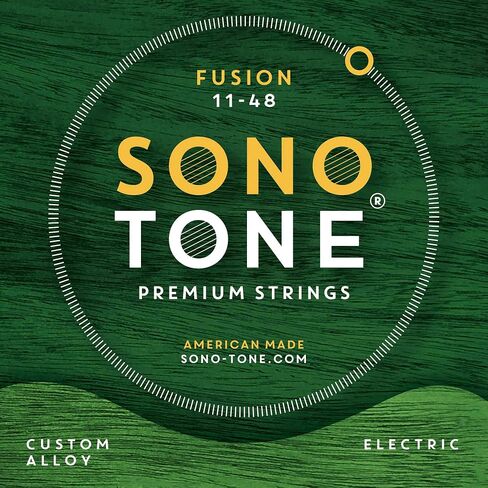 SonoTone Fusion, 11-48, Medium, Electric Guitar Strings, Custom Alloy Blend, Hand-Wound, Hex Core, Comfortable, Strong, Long Lasting, Tarnish Resistant, Flexible, Articulate, American Made in Saudi Arabia
