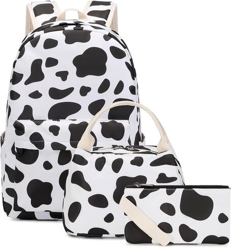 حقيبة ظهر مدرسية للفتيات المراهقات خفيفة الوزن من القماش وحقائب كتب للأطفال مع مجموعة صندوق الغداء in Kuwait