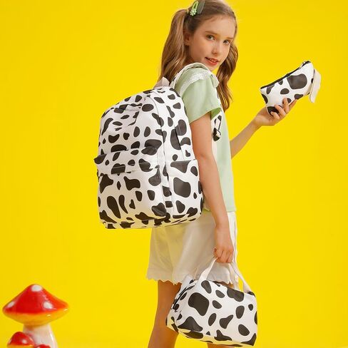 حقيبة ظهر مدرسية للفتيات المراهقات خفيفة الوزن من القماش وحقائب كتب للأطفال مع مجموعة صندوق الغداء in Kuwait