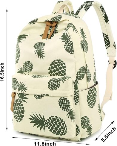 حقيبة ظهر مدرسية للفتيات المراهقات خفيفة الوزن من القماش وحقائب كتب للأطفال مع مجموعة صندوق الغداء in Kuwait