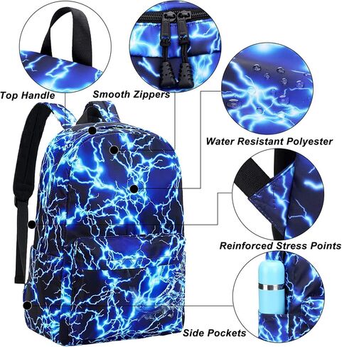 Sugaroom Daisy Prints School Backpack for Girls Backpack with Lunch Box Lightweight Water Resistant Kids Backpack Elementary Primary Middle School Bags Bookbags Set in Saudi Arabia