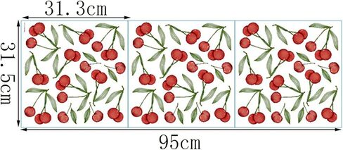 Bamsod Blueberry Wall Decals Removable Boho Wall Stickers Peel Stick Flower Fruit Wall Decals Fresh Fruit Wall Stickers for Baby Nursery Kids Bedroom Living Room Home Kitchen (Blueberry) in Saudi Arabia