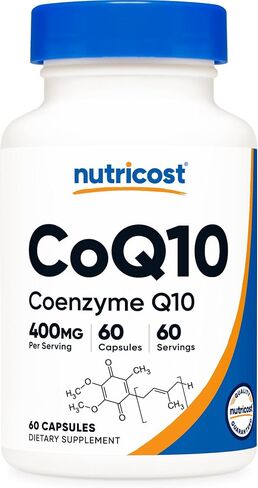 Nutricost CoQ10 Capsules (60 Servings, 400 mg Per Serving) - Better Absorption, Gluten Free, Non-GMO in Saudi Arabia