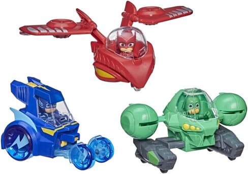 لعبة أقنعة بي جي 3 في 1 لمرحلة ما قبل المدرسة، مجموعة ألعاب أقنعة بي جي مع 3 سيارات أقنعة بي جي متصلة و3 شخصيات مجسمة للأطفال من سن 3 سنوات فما فوق in Kuwait