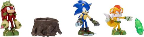 Sonic Prime 2.5-inch Action Figures Bos Cage Maze Themed 5 Pieces: Sonic, Gnarly Knuckles, Mangey Tails, Tree Stump and Green Shard. Ages 3+ (Officially Licensed by Sega and Netflix) in Saudi Arabia