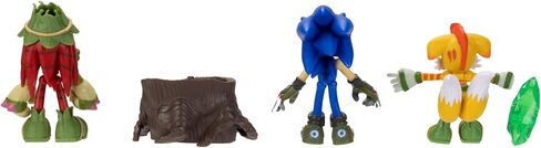 Sonic Prime 2.5-inch Action Figures Bos Cage Maze Themed 5 Pieces: Sonic, Gnarly Knuckles, Mangey Tails, Tree Stump and Green Shard. Ages 3+ (Officially Licensed by Sega and Netflix) in Saudi Arabia