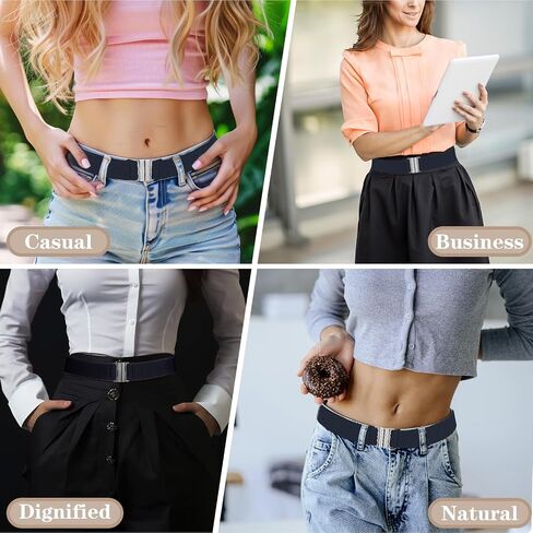 Giantree Invisible Women Adjustable Elastic Belt, Stretch Belt with Metal Flat Buckle Comfortable No Show Belt in Saudi Arabia