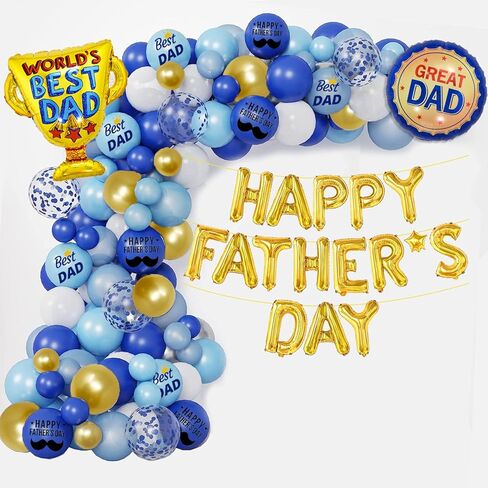 تتضمن مجموعة بالونات ديكورات عيد الأب لافتة بالونات من رقائق الفويل للأب على الإطلاق وبالون مطرقة مفك كهربائي من أجل لوازم تزيين حفلات عيد الأب السعيد (أزرق) in Kuwait
